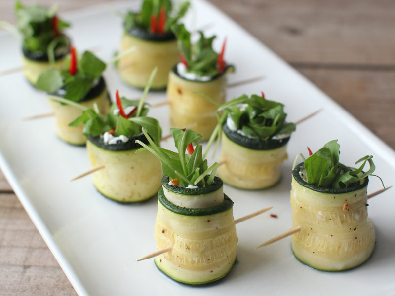 Courgette and Goat’s Cheese Wraps
 &ndash; Lucy Bee
