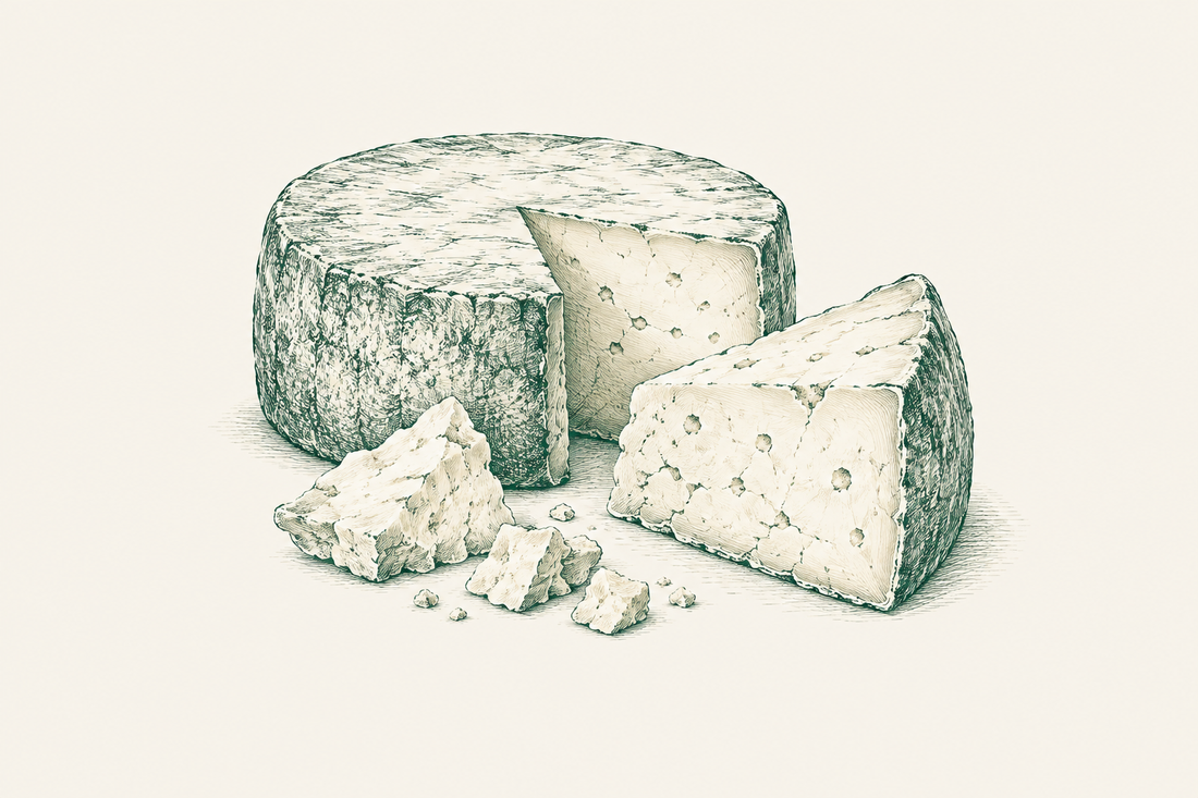 Line illustration of cheese