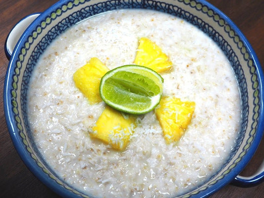 Pina Colada Porridge with Creamed Coconut