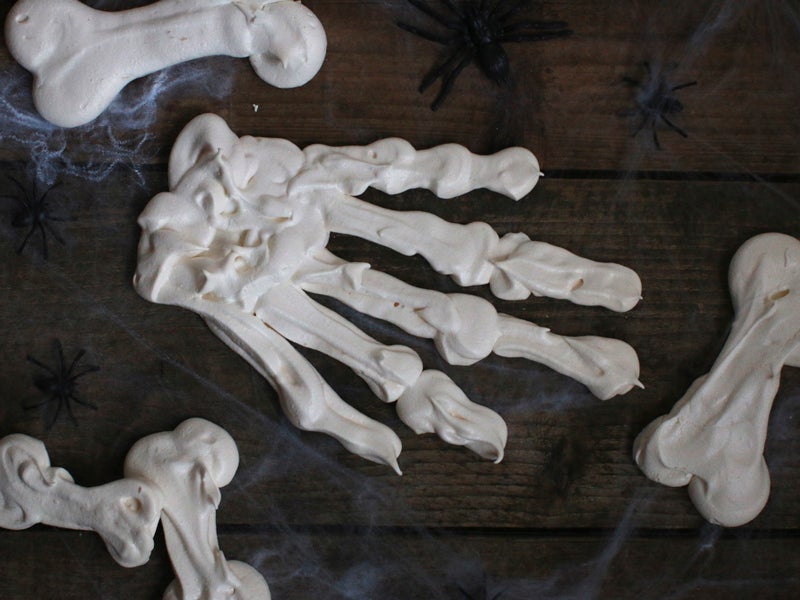 Meringue Skeleton Hands and Bones
 &ndash; Lucy Bee