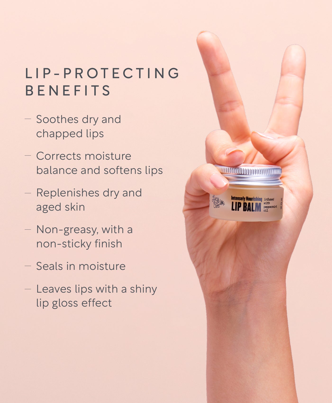 Lip balm for dry lips from lucy bee