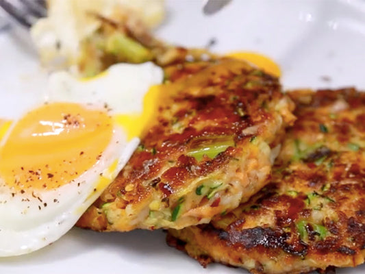Halloumi Burgers with a Ginger and Chilli Dressing
