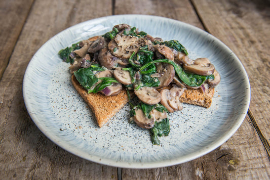 Creamy Garlic Mushrooms on Toast