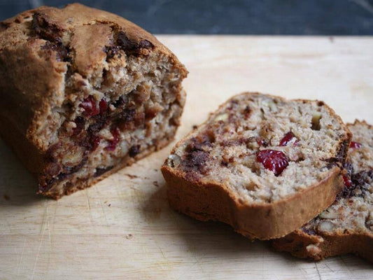 Banana Loaf with Cranberries