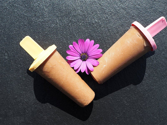 Chocolate, Banana, and Peanut Butter Ice Lollies