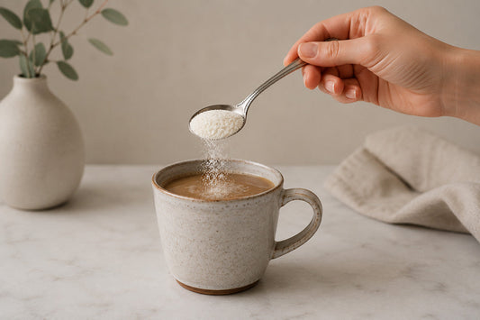 Collagen being added to a coffee