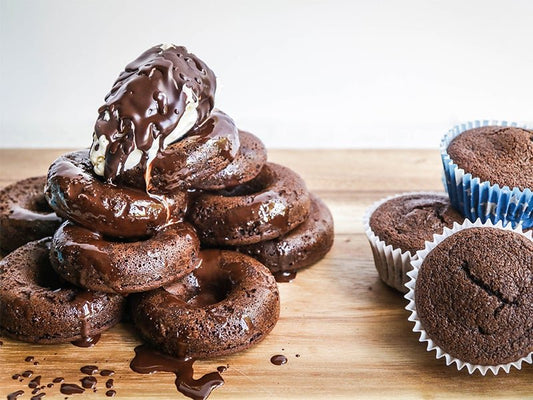 Baked Chocolate Doughnuts with Cacao