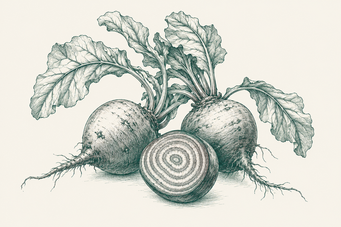 Line illustration of beetroot