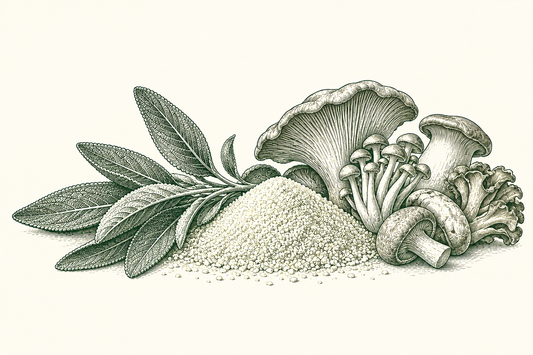 Ingredient illustration for Creamy sage polenta with exotic mushrooms
