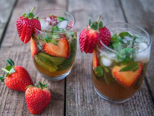 Strawberry Mojitos with Coconut Sugar