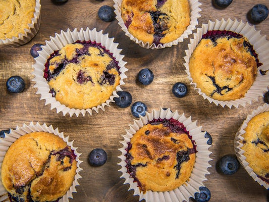 Blueberry Chai Muffins with Coconut Flour
