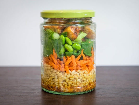 Sesame and Ginger Tofu Rice Jar Meal Prep