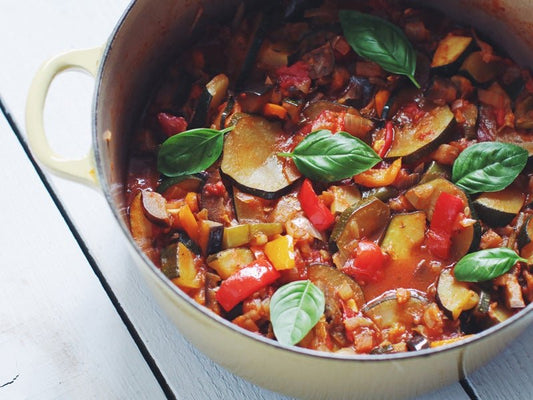 Ratatouille with Aubergines and Courgettes