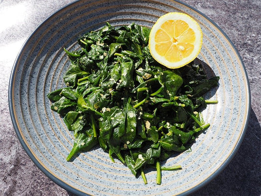 Spinach with Lemon and Nutritional Yeast