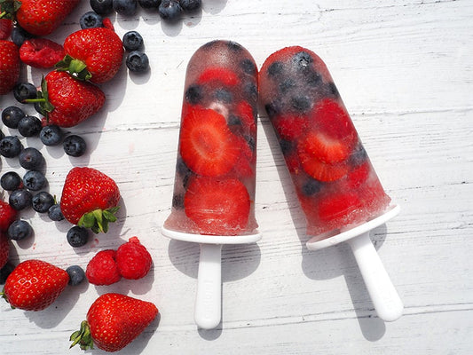 Mixed Berry Ice Lollies with Coconut Water