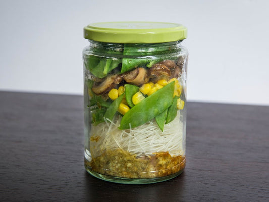 Thai Green Curry Noodle Jar Meal Prep