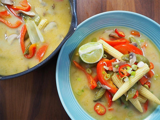 Vegetable Thai Green Curry with Creamed Coconut