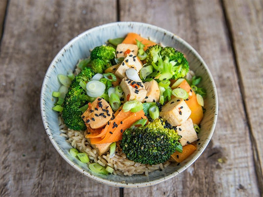 Tofu Stir-fry Spiced with Garlic and Chilli
