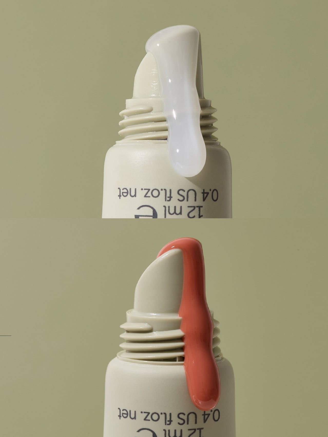 Close-up of lucy bee lip gloss on a beige background