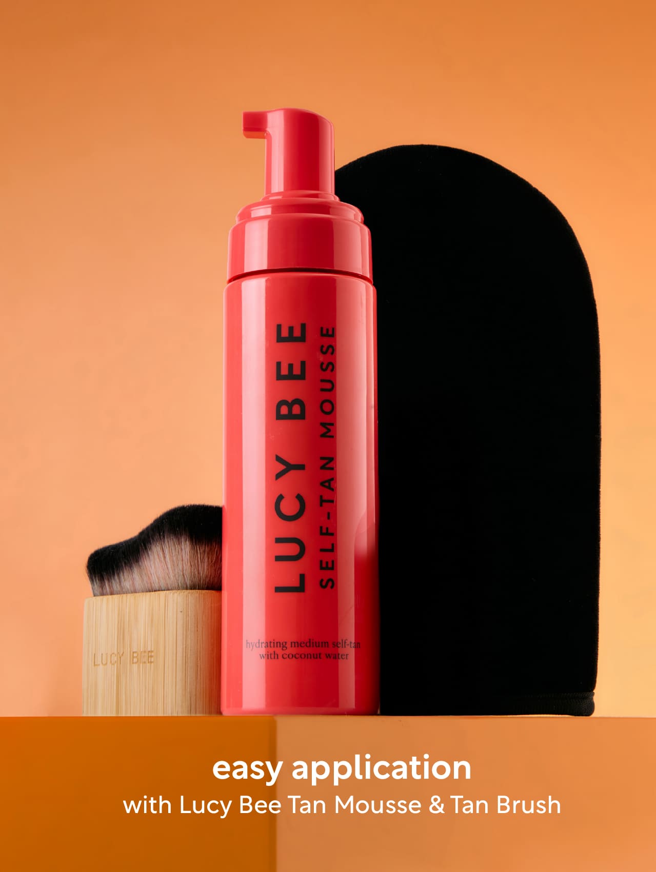 use our fake tan, tanning mitt and kabuki blending brush for a streakfree application