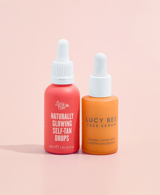 Tan Drops and Vitamin C Serum