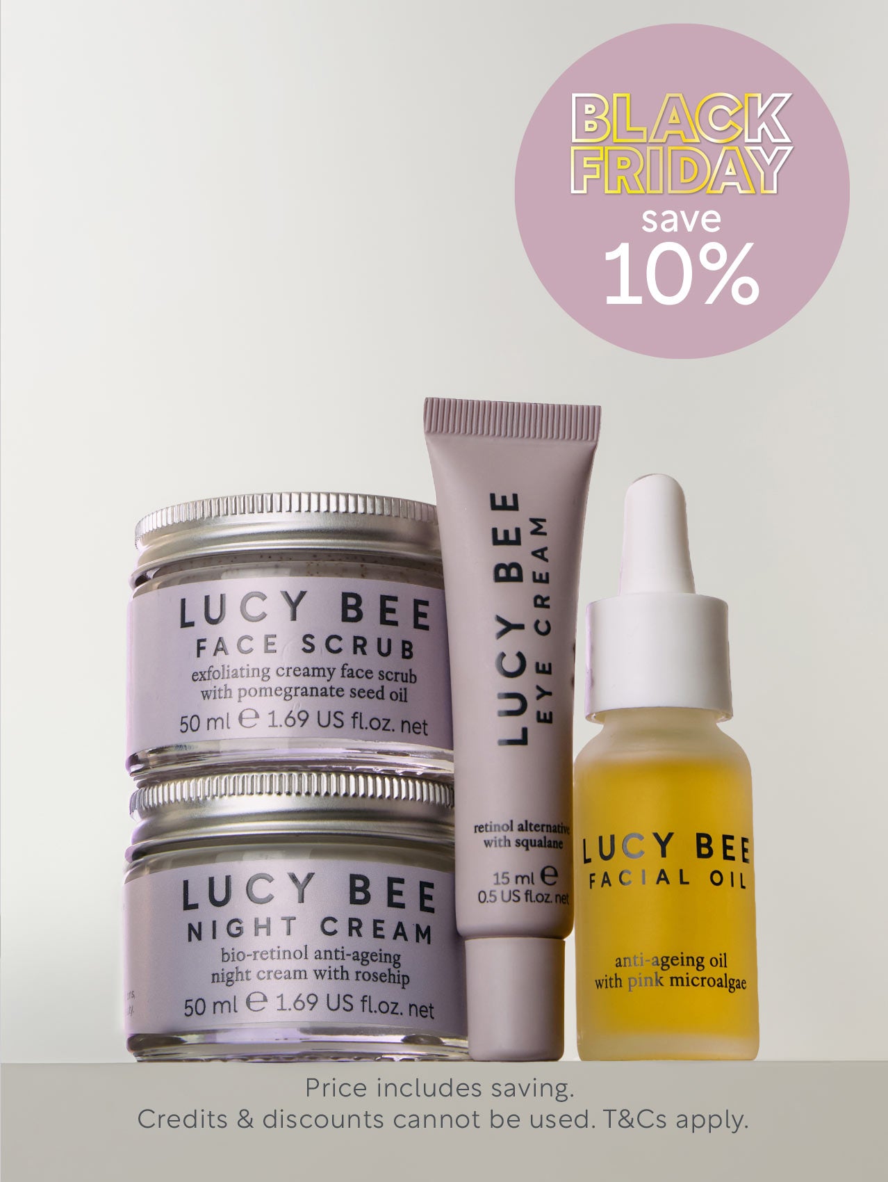 フェイスクリーム Lucy Organic Anti-Ageing Skincare Set Smooth, Hydrated Skin