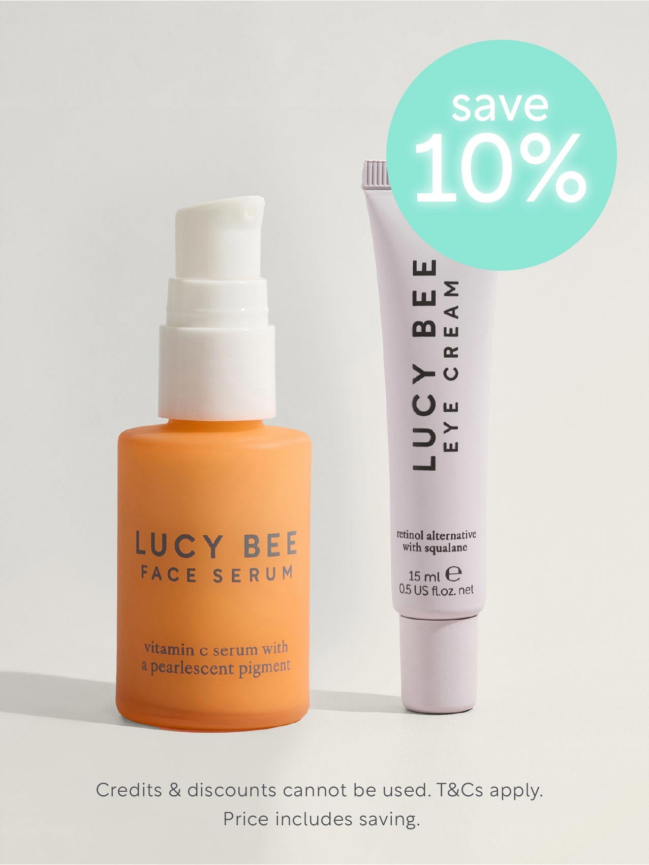 Organic Face Serum and Eye Cream Duo
