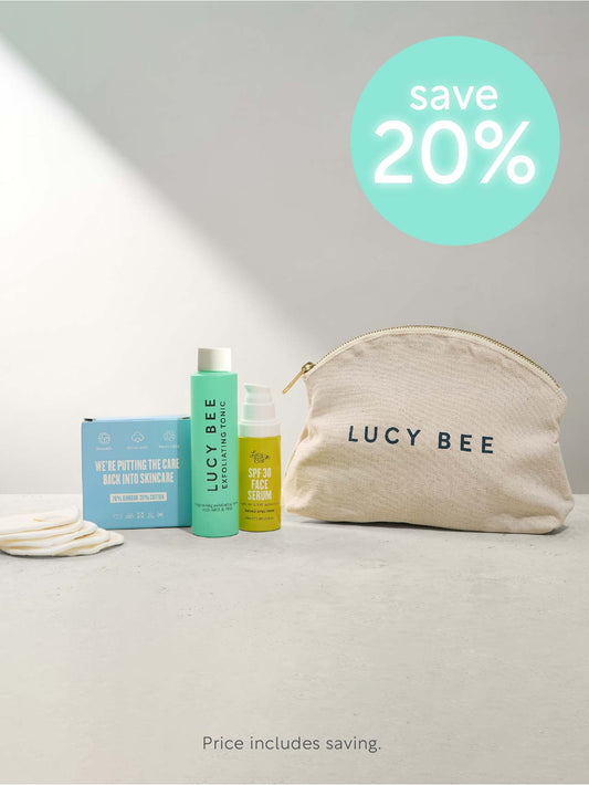 Exfoliate and Protect with Beauty Bag