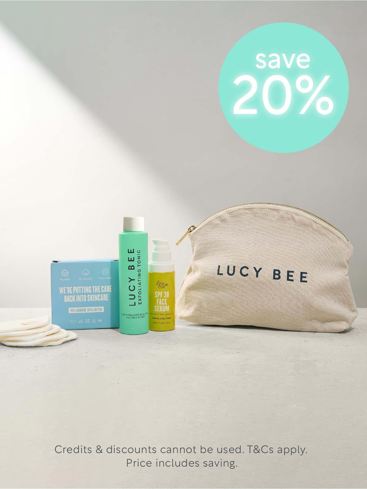 Exfoliate and Protect with Beauty Bag